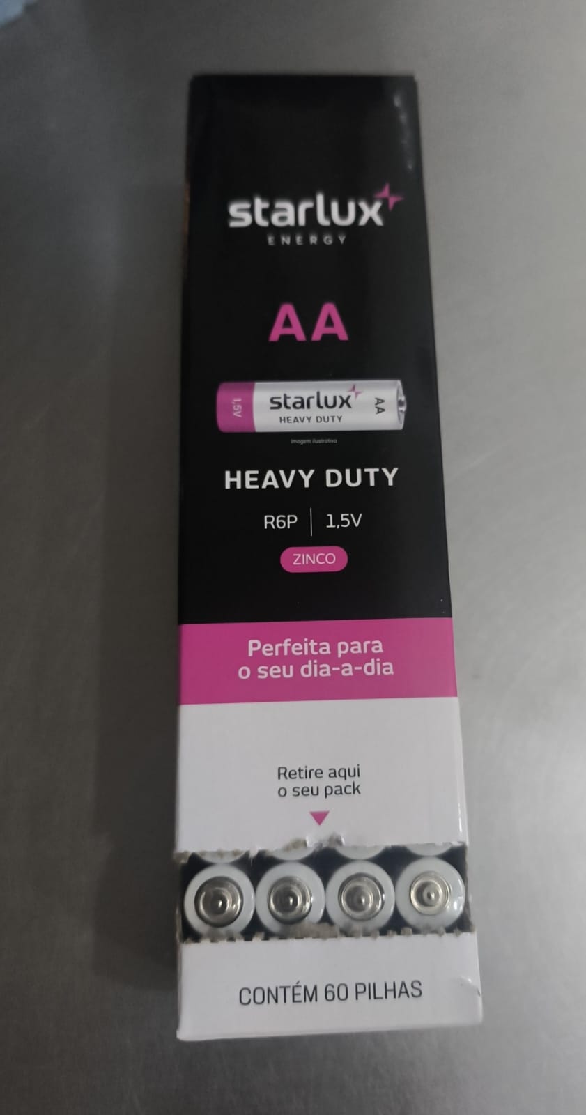 Pilha starlux AA com 4 und 